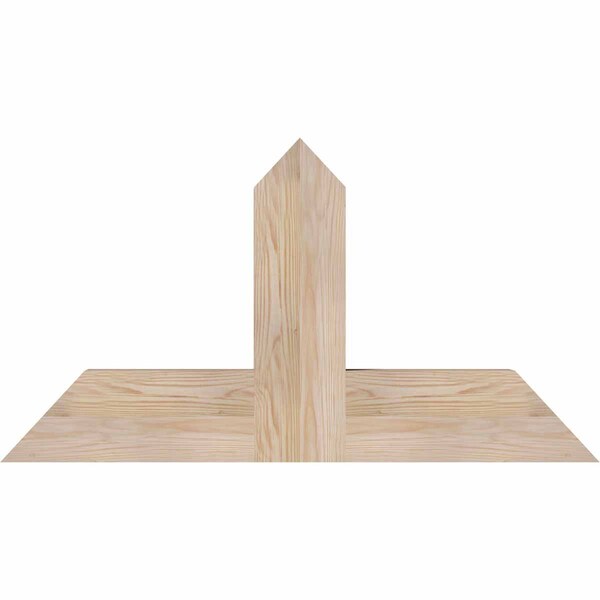Ekena Millwork Portland Smooth Timber Gable Bracket, Douglas Fir, 36"W x 19"H x 3 1/2"D x 5 1/2"F, 13/12 Pitch GBW036X19X0406POR00SDF - main
